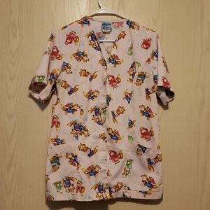 Stars Medical Shirt/Jacket Front Button-up‎